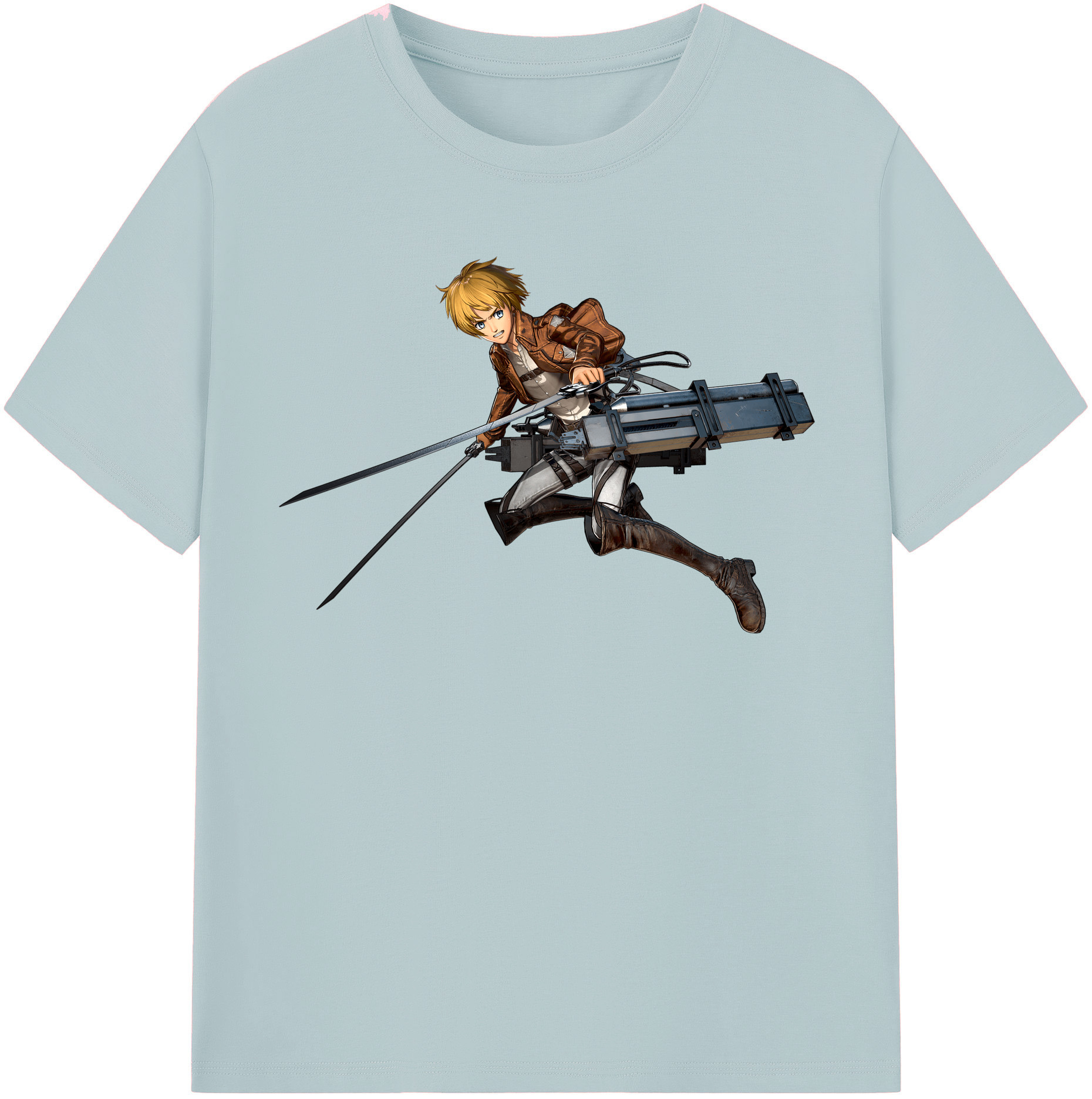 （画像用） 進撃の巨人 アルミン·アルレルト Attack on Titan Armin Arlert 綿100％半袖Tシャツ（フロントプリント）